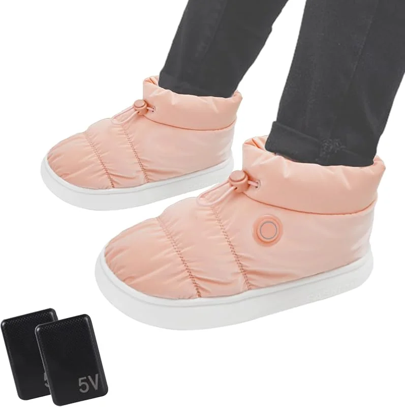 Botas calefactadas, calentador de pies portátil para invierno, zapatos de calentamiento rápido para hombres, zapatos calentadores de pies eléctricos, para hombres, unisex, para interiores y — Roupa aquecida