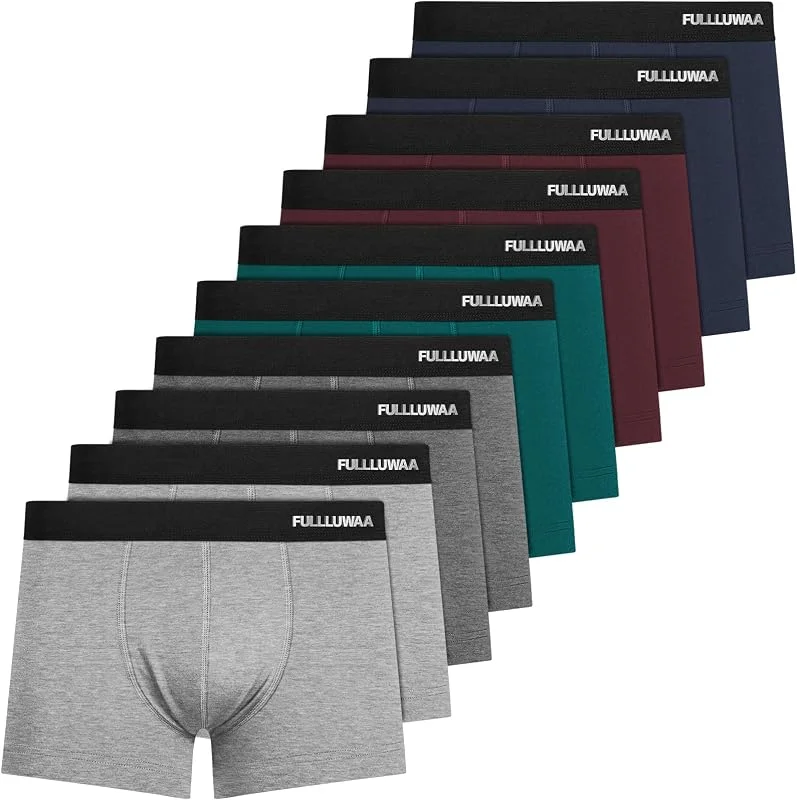 Fullluwaa Cuecas para homem Boxer pack de 10, algodão, macias e — Roupa aquecida