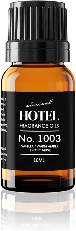 AirScent Óleo difusor de hotel Nº. 1003 inspirado no aroma de hotel de jardim asiático, óleo de fragrância premium para difusores ultrassônicos e sem água e artesanato, garrafa conta-gotas de — Humidificador