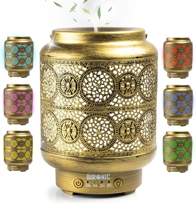 Duronic AD42 Difusor de Aromas USB Portátil, Brumizador de Óleos Essenciais, Purificador de Ar Natural, Humidificador de Aromaterapia. Bem-Estar Doméstico, Relaxamento, Descanso, Perfume