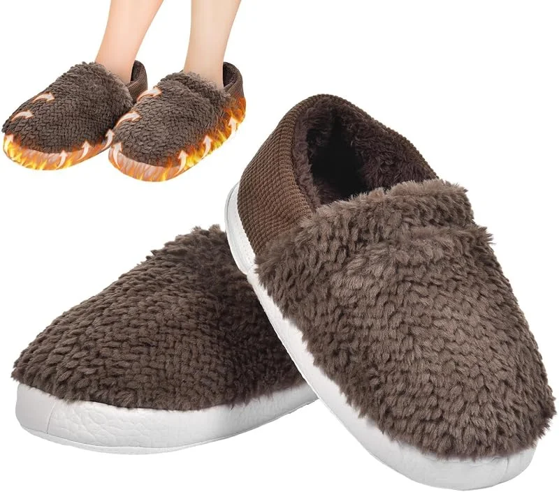 Pantuflas Calefactables Botas Calefactoras Portátiles Lavables para Hombres — Aquecimento