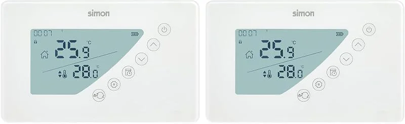Coati - Termostato Digital, Programación Diaria y Semanal, para Sistemas de Calefacción y Aire Acondicionado, Función Frío, Calor, Rango de Temperatura 5º a 30º, Modo Confort y Económico, Color Blanco — Aquecimento