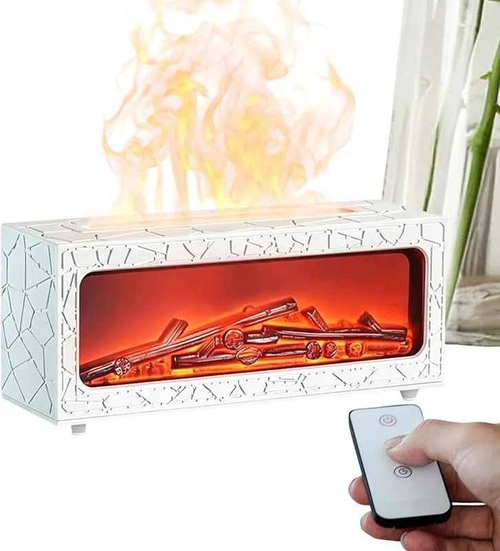 Difusor humidificador para Chimenea Llama Realista con Luces Coloridas y
