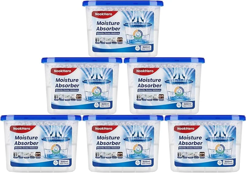 Paquete de 6 absorbentes de humedad para armarios, cajas absorbentes de — Humidificador
