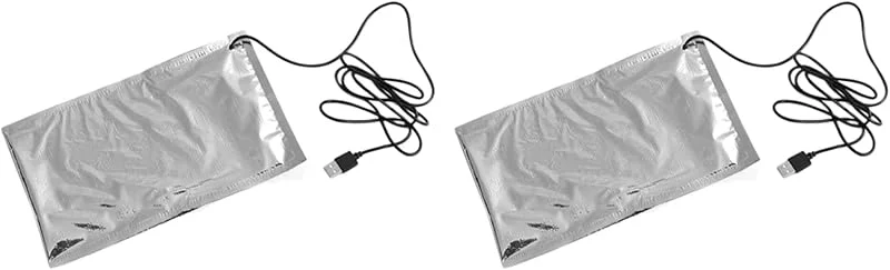 2 x ferramenta para exteriores termostato USB placa de conservação de saco para almoço placa de comida aquecedor saco térmico para leite — Aquecimento