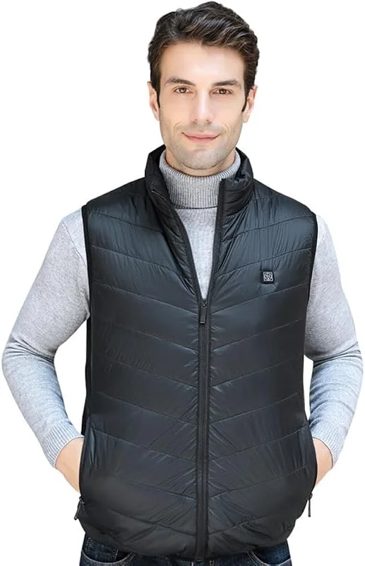 Teksome Chaqueta térmica recargable, chaqueta térmica para mujer con paquete de batería, ligera, lavable, 3 controles de temperatura de calor para exteriores — Roupa aquecida