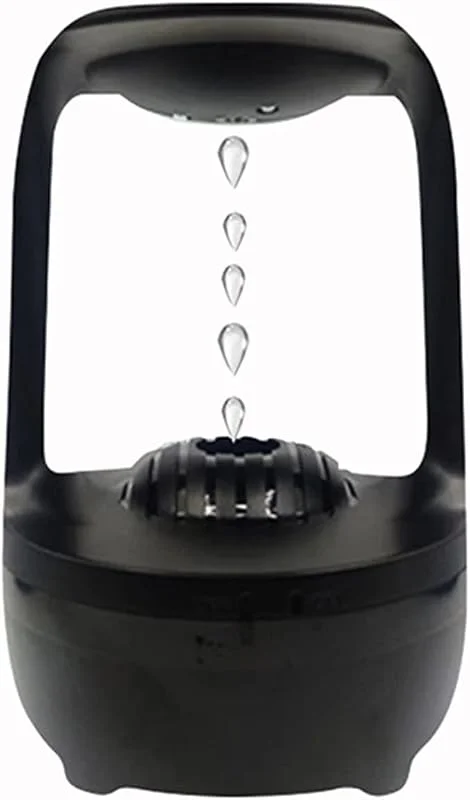 Humidificador de aire antigravedad, purificador ultrasónico USB for el hogar con LED colorido, máquina nebulizadora gotas agua levitantes(Negro)