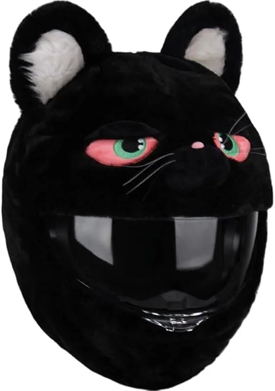 Capa para capacete de motocicleta, lindo acessório de peluche de desenhos animados para capacete completo, decoração divertida para capacete. — Cuidados de rosto
