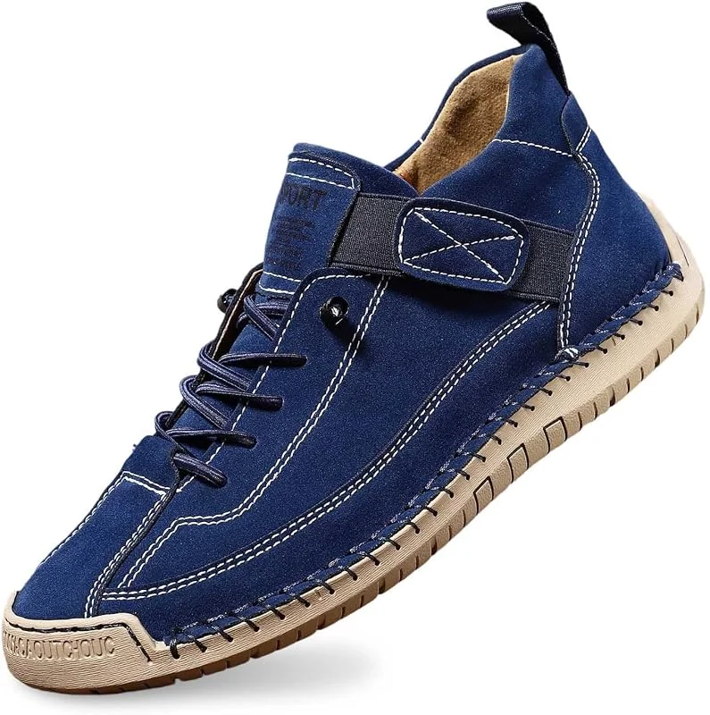 Genérico Sapatilhas ortopédicas confortáveis, sapatos unissexo de couro artesanal, botas macias e confortáveis com suporte — Roupa aquecida