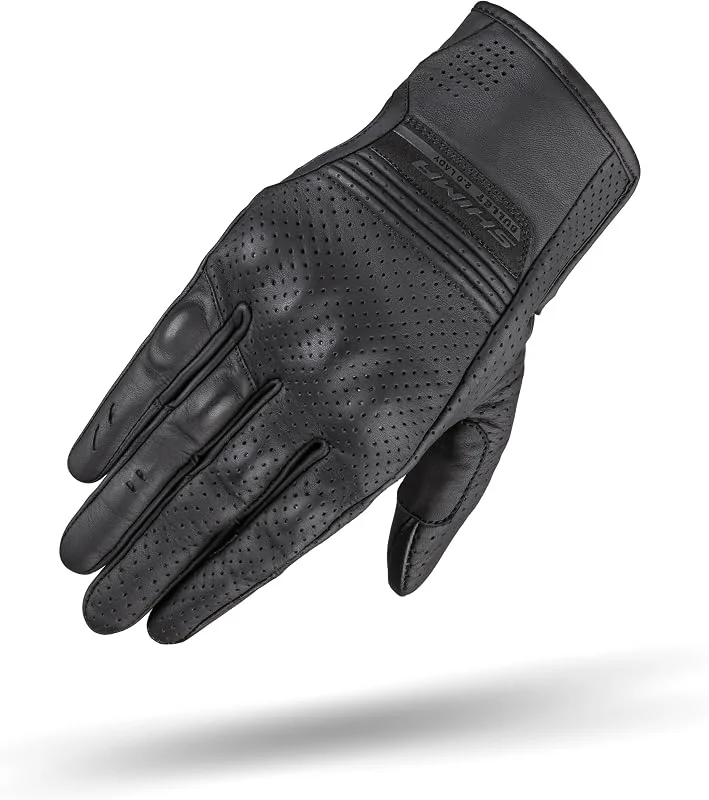 SHIMA Bullet Luvas de motocicleta mulher homem couro homologado curto verão motocicletas luva ventilada certificados com proteção motorista Racing proteções ventilação verão (feminino, preto, XL) — Proteção solar