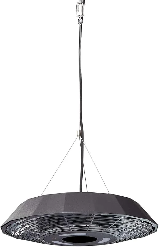 Enders Marbella aquecedor elétrico pequeno de teto - lareira decorativa elétrica preta com ajuste de potência infravermelhos e proteção de água #4925 — Cozinha e lar