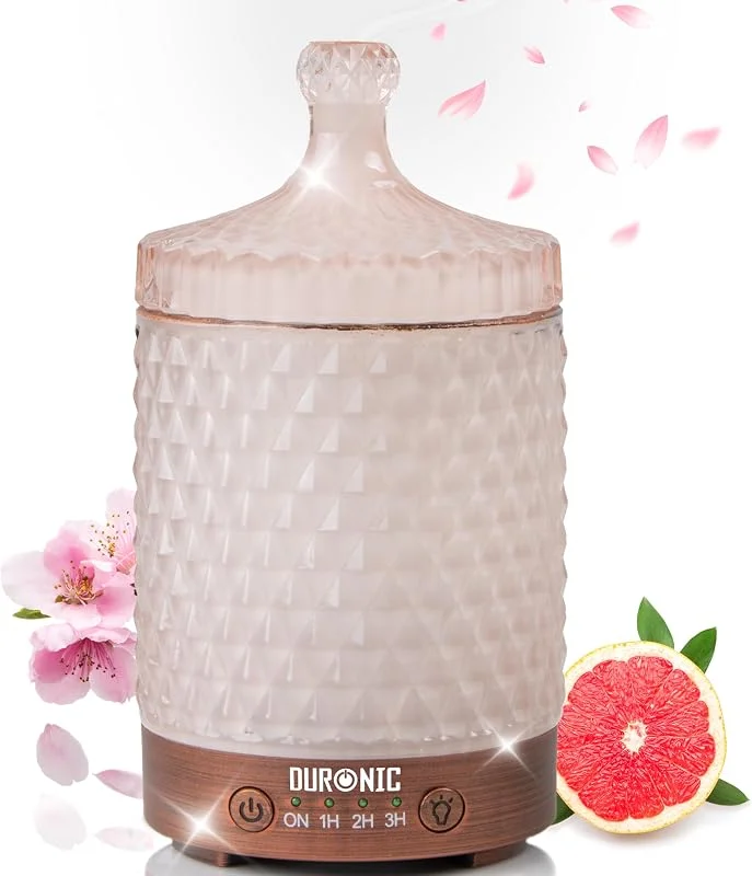Duronic AD32 Difusor de Aromas USB Portátil, Brumizador de Óleos Essenciais, Purificador de Ar Natural, Humidificador de Aromaterapia. Bem-Estar Doméstico, Relaxamento, Descanso, Perfume