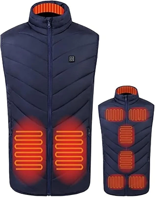 MU Chaleco con Calefacción Chaleco con Calefacción Cargando Usb Chaleco Calentado para Hombres, Chaqueta Eléctrica de Chaqueta con Calefacción con 3 Temperaturas para Excursiones Al Aire Libre Motoci — Roupa aquecida