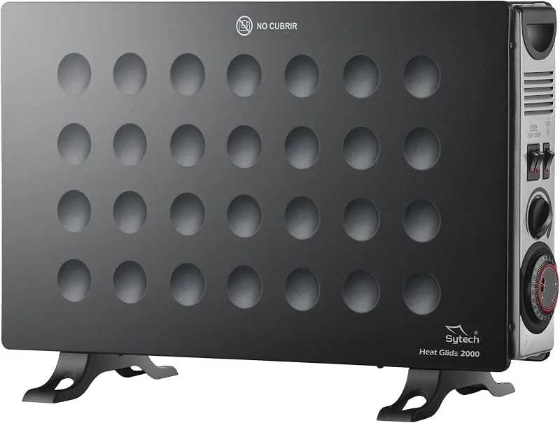 aquecedor elétrico convector, turbo, temporizador, 2000 w, preto (sytech) — Aquecimento