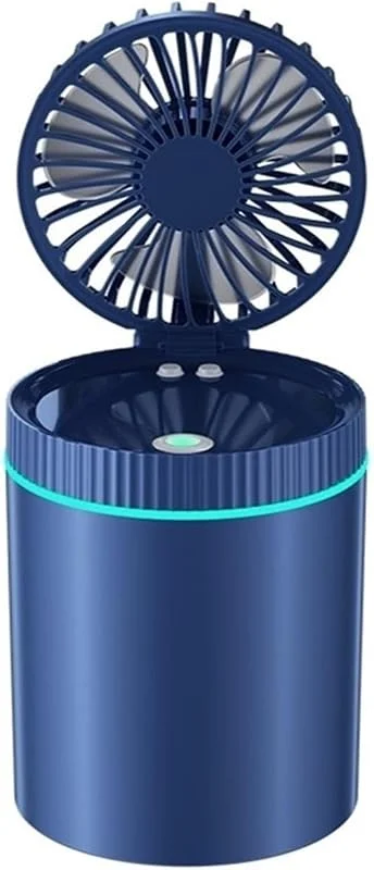 Ventilador de refrigeración por pulverización, Mini turbina de Escritorio USB, humidificación de Aire frío Plegable, luz Nocturna Multifuncional, refrigeración silenciosa y có — Humidificador