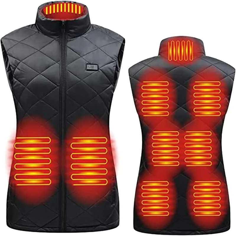 Chaleco calefactable para mujer – Chaleco ligero y cálido para exteriores con batería de 2 mAh 74 V incluida – Ropa exterior para mujer — Roupa aquecida