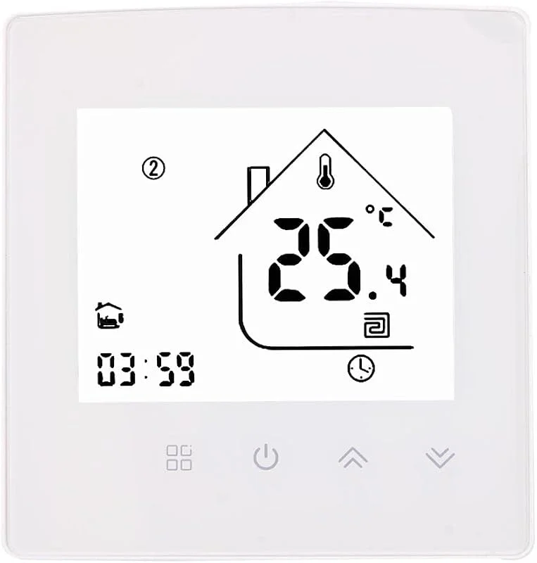 Termostato de ecrã táctil elétrico, água, caldeira de gás controlo de aquecimento fácil instalação DIY controlador de temperatura progressivo (aquecimento de água)