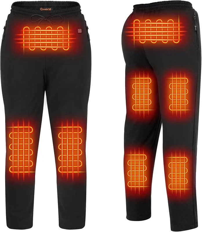 FERNIDA - Pantalones calefaccionados para hombres y mujeres, pantalones eléctricos USB de 8 zonas para calentar invierno (batería de 5 V, 2 A no incluida) — Roupa aquecida