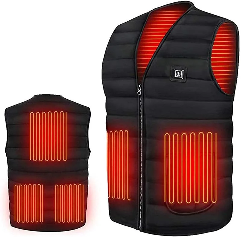 Hombres Mujeres Invierno Calefacción Algodón Chaleco USB Calefacción Chaqueta para Deporte — Cozinha e lar