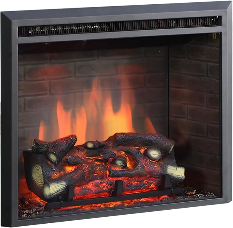 BALDERIA Calida 26" Chimenea Eléctrica Empotrable con Llama 3D — Cozinha e lar