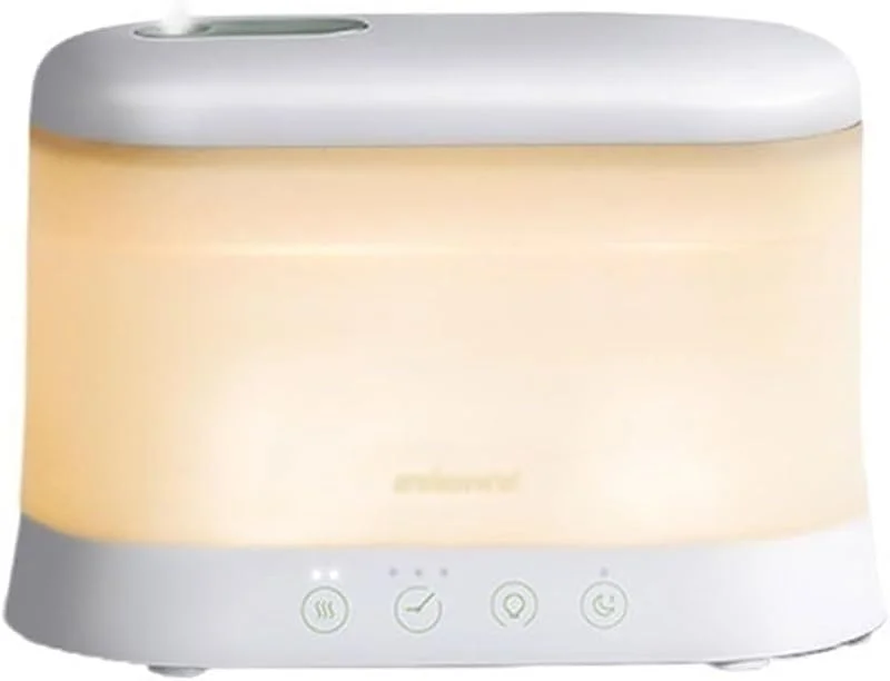 Humidificador de aromaterapia escritorio 1800ML, purificador aire pequeño for dormitorio silencioso oficina con luz