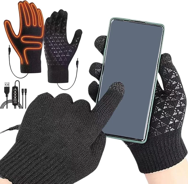 Guantes Calefactables USB Mitones de ajustables USB con pantalla táctil — Cozinha e lar