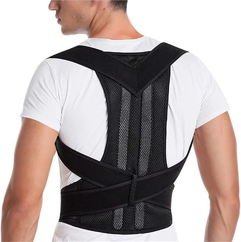 Tallas Grandes XS-5XL Faja Lumbar Corrector De Postura Errectador De Espalda Ajustable Soporte para Hombros, Cuello Y Clavículas Faja Correctora De Escoliosis Y Joroba(4XL) — Roupa aquecida