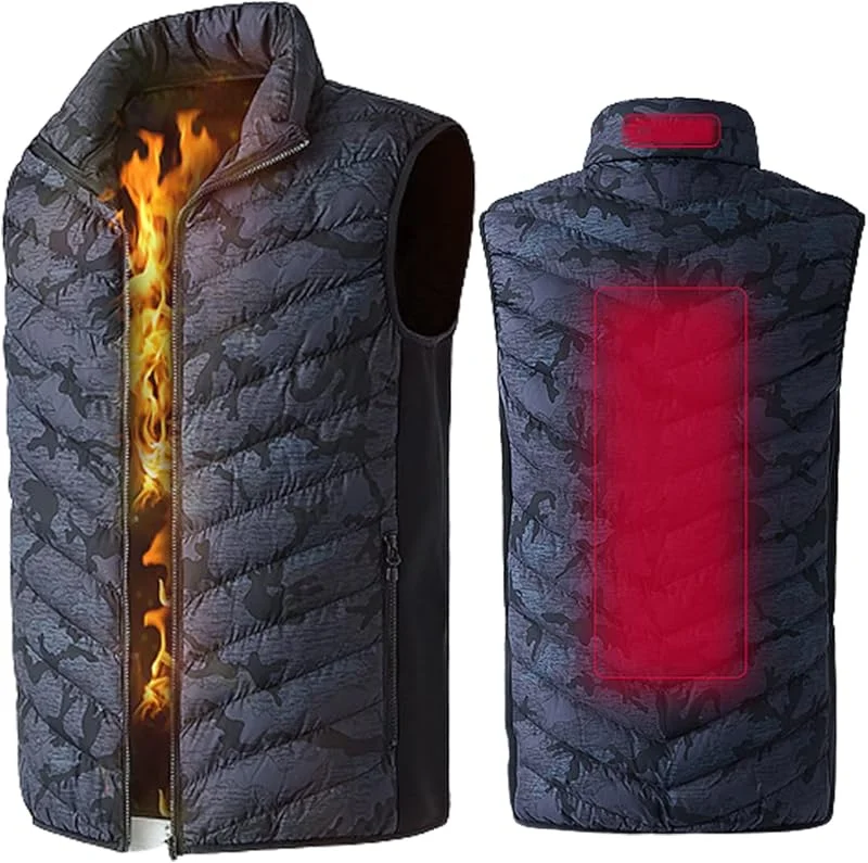 Chaleco de Calentamiento de Invierno para Todo el Cuerpo Ropa de Calentamiento para Mantener el Calor USB Cuello Alto — Cozinha e lar