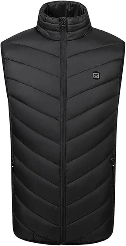 Chaleco calefactable eléctrico Inteligente for Hombre y Mujer. Recargable. Ideal for Senderismo. Batería no incluida.(21 Zones Noir, S) — Cozinha e lar