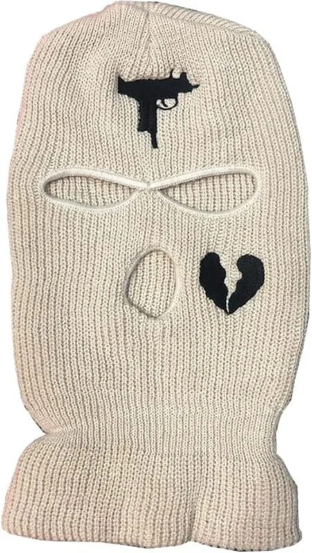YAMEE 3 orifícios Uzi balaclava de ponto completo máscara de esqui inverno à prova de vento pescoço aquecedor térmico ciclismo para homens mulheres — Roupa aquecida