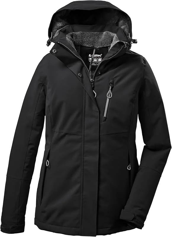 Killtec Kow 170 Wmn Jckt Casaco funcional para exteriores com capuz removível Mulher — Roupa aquecida