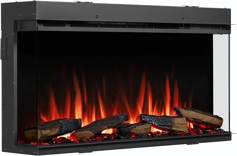 BALDERIA Athena 36 - Lareira elétrica recarregável, chama 3D e troncos — Cozinha e lar