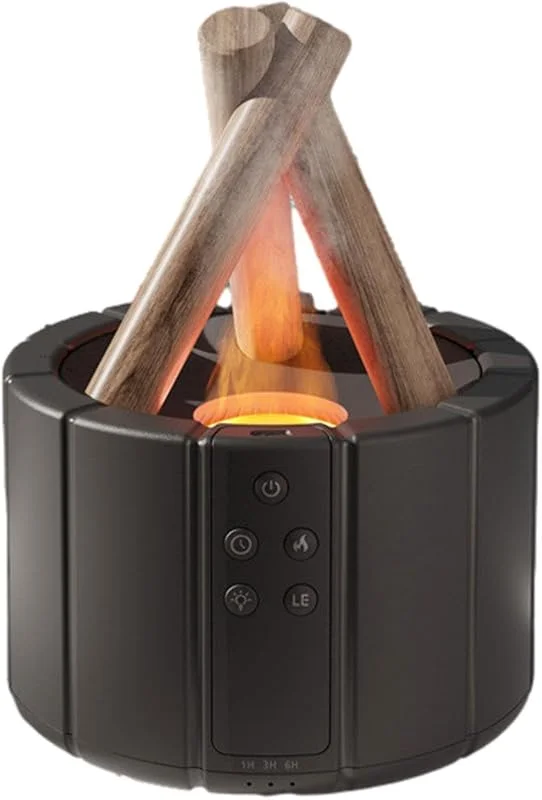Humidificador con difusor de llama, difusor de aroma de llama, Humidificador de aire de llama - Función de humidificación Humidificador silencioso, difusor de aroma doméstico multifuncional pe