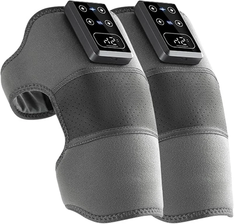 Almofada térmica de joelho com massageador, joelheira elétrica para massagem, forças de vibração, aquecedores de joelho para braços, ombros, cotovelos, panturrilhas, meias — Roupa aquecida