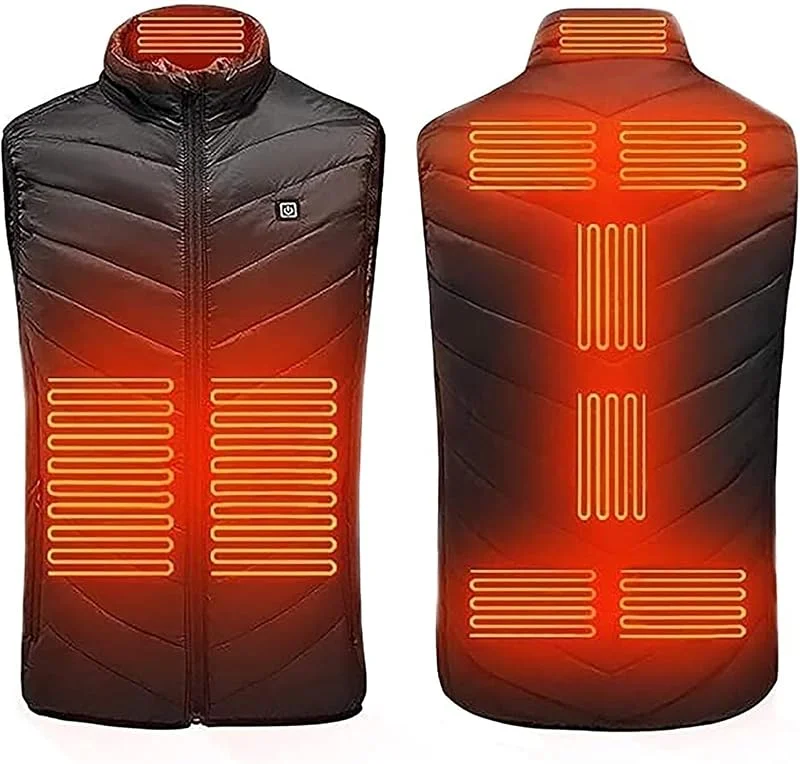 MU Colete aquecido recarregável por USB, colete quente para mulheres e homens, colete aquecido atualizado para motocicleta, caça, campismo, esqui, caminhadas — Roupa aquecida