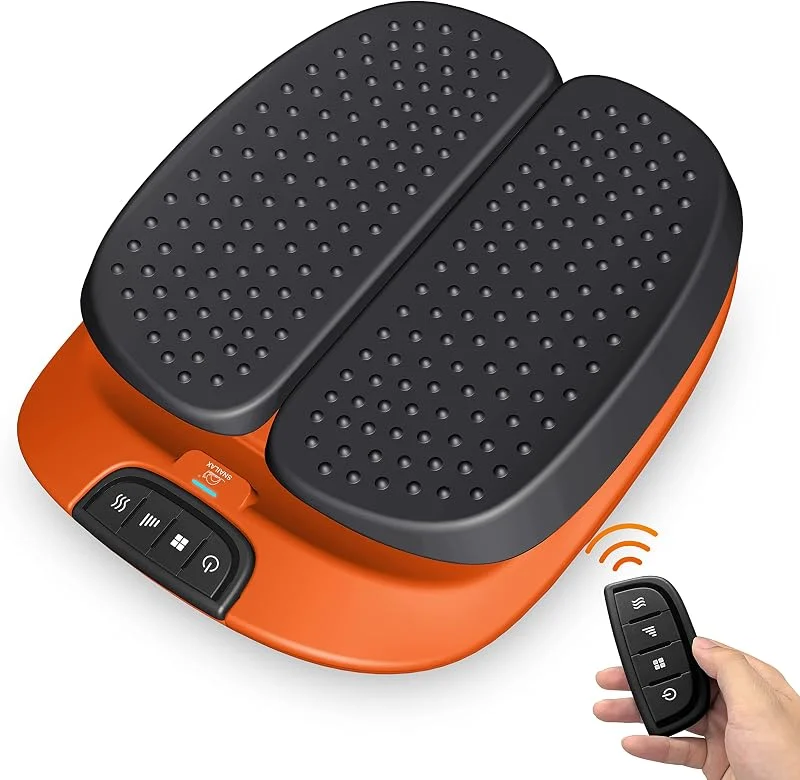Snailax Masajeador vibratorio para pies con calor, control remoto, velocidad de vibración ajustable, máquina eléctrica de masaje para pies para fascitis plantar, regalos. — Aquecimento