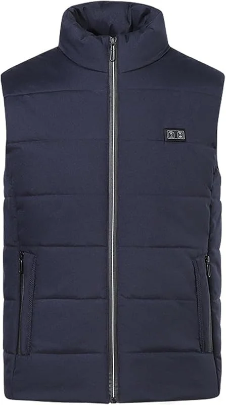 Chaleco calefactable eléctrico for Hombre con 9 Zonas de Calor, Ideal for Senderismo en Invierno. Batería no incluida.(Bleu, XL) — Cozinha e lar