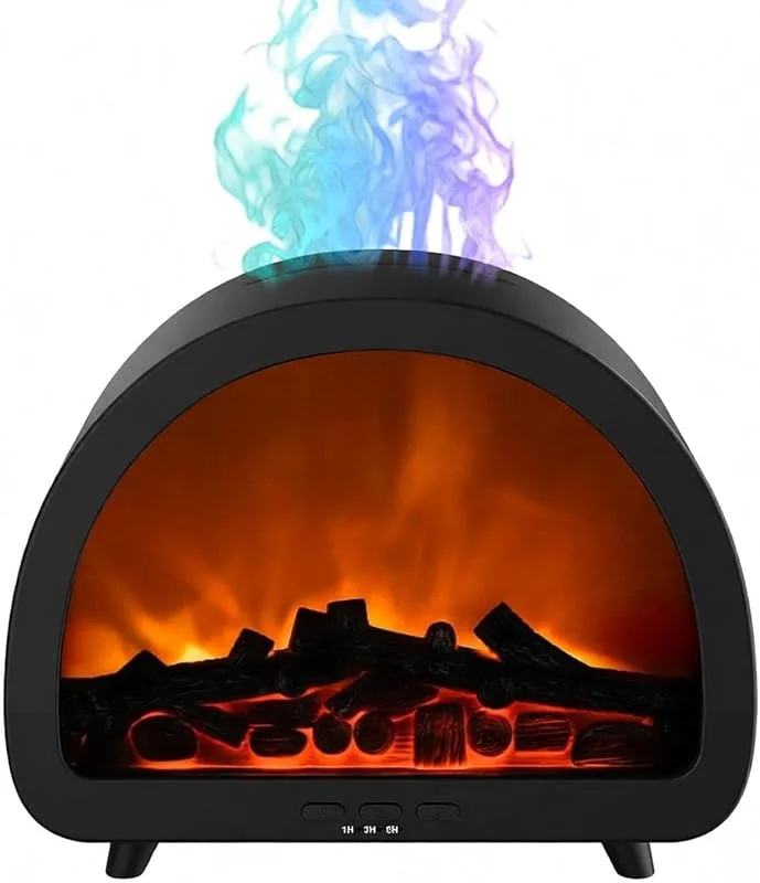 Humidificador difusor de chimenea con apagado automático con llama de 12