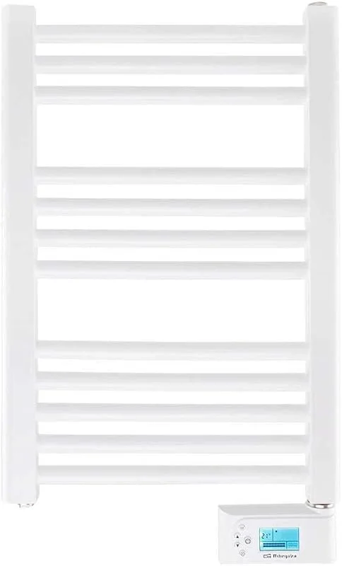 Orbegozo THA 200 – Toalheiro elétrico, proteção IP-21, ecrã LCD, 4 modos de funcionamento, 7 programas pré-configuráveis, termostato digital, programação diária, 200 W, cor branca — Aquecimento