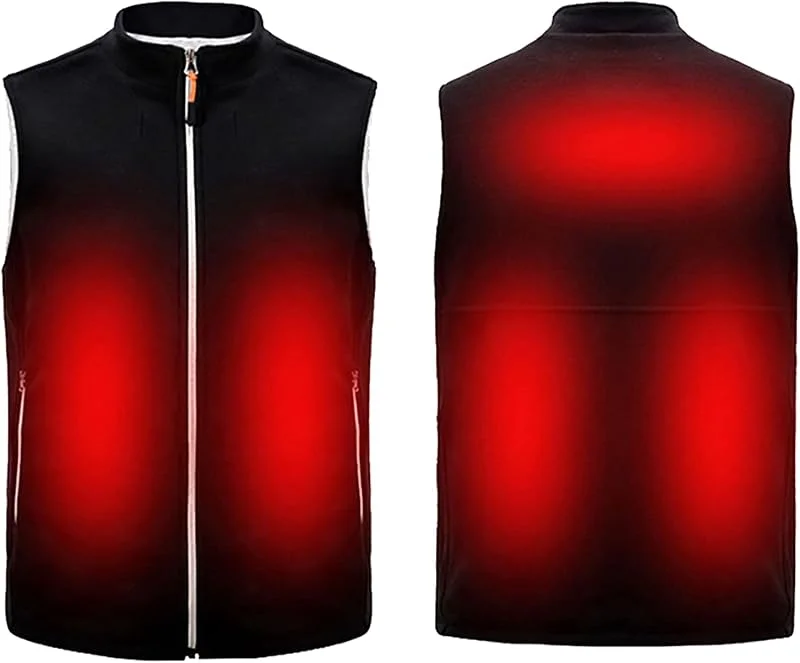 Chalecos de calefacción eléctrica USB, chaleco calentado lavable a máquina, calentadores de cuerpo ligeros para exteriores, 3 niveles de calor, para esquí, pesca, camping — Cozinha e lar
