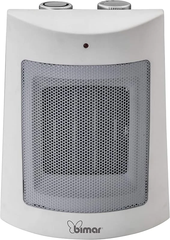 Bimar HP108 - Aquecedor (aquecedor de halogéneo, cerâmica, interior, secretária, piso, mesa, cinzento, branco, metal, plástico) — Aquecimento
