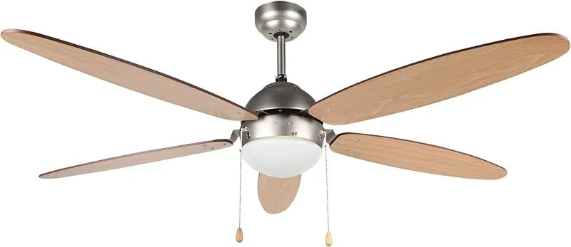 Orbegozo CP 48132 - ventilador de teto com luz, 5 pás, sistema de ventilação reversível, diâmetro 132 cm, potência de 60 W e 3 velocidades de ventilação — Aquecimento
