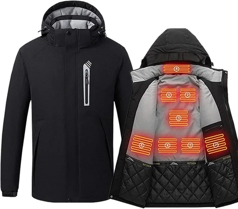 Casaco aquecido USB para homem, impermeável, de penugem com forro de algodão, para o inverno (não, XXG) — Roupa aquecida