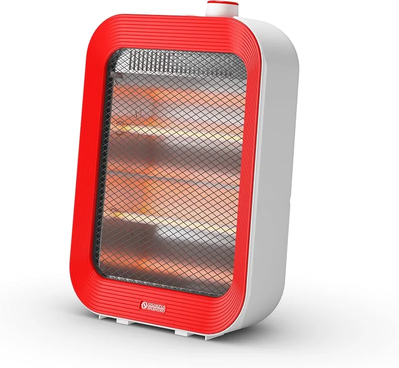 Olimpia Splendid Quarzia Slim R, aquecedor de infravermelhos com lâmpadas de quartzo, até 800 W, aquecimento instantâneo e uniforme, sistema anti-tombamento, design fino com pega prática