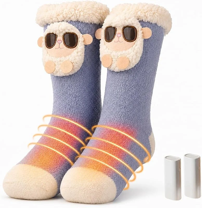 Calcetines térmicos para mujeres y hombres, calcetines eléctricos — Roupa aquecida