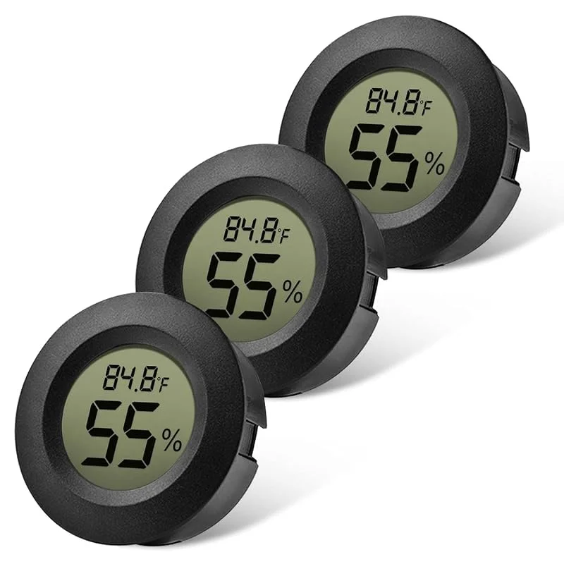 EEEKit Termómetro higrômetro mini digital, monitor LCD de 3 peças de humidade interior, medidor de temperatura ambiente para casa escritório — Humidificador