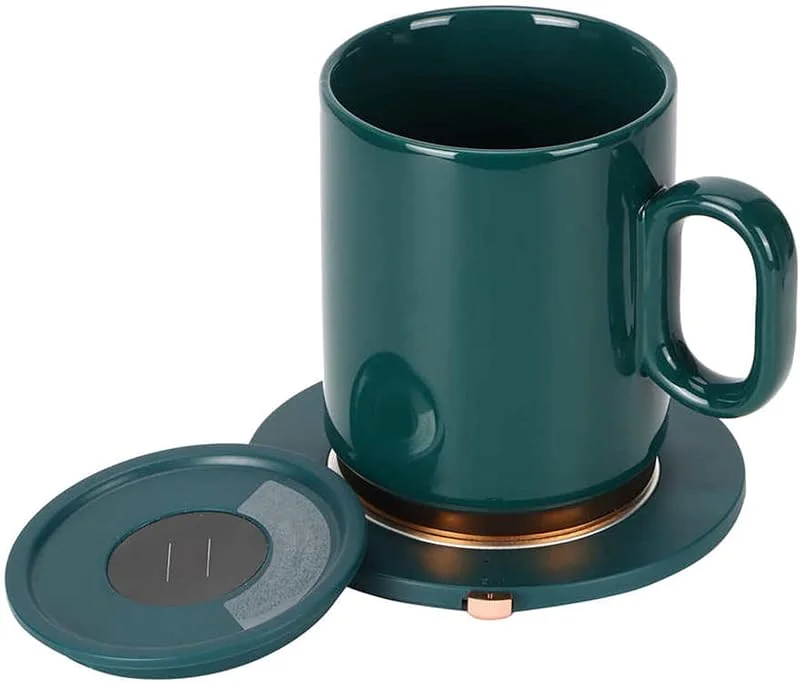 Aquecedor de café para bebidas, elétrico, digital, 55 °C, aquecedor de canecas inteligente, termostato constante, ecrã de temperatura, aquecedor de chávenas de café para escritório em casa — Aquecimento