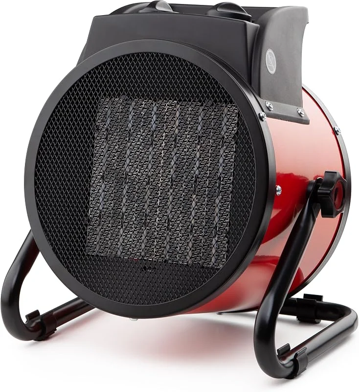 Orbegozo FHR 3050 A, Aquecedor elétrico, cerâmico profissional, 3000 W, 2 potências de calor, controlo ajustável de temperatura, proteção contra sobreaquecimento, posição ventilador, cor vermelho