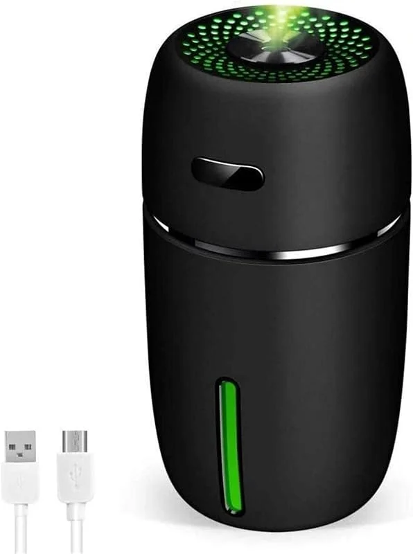 XMING Mini humidificador de niebla fresco, Humidificador USB portátil de 200 ml con 7 colores LED Cambio de luz for el dormitorio de bebé Oficina de oficina Viaje de automóvil, apagado automático (neg