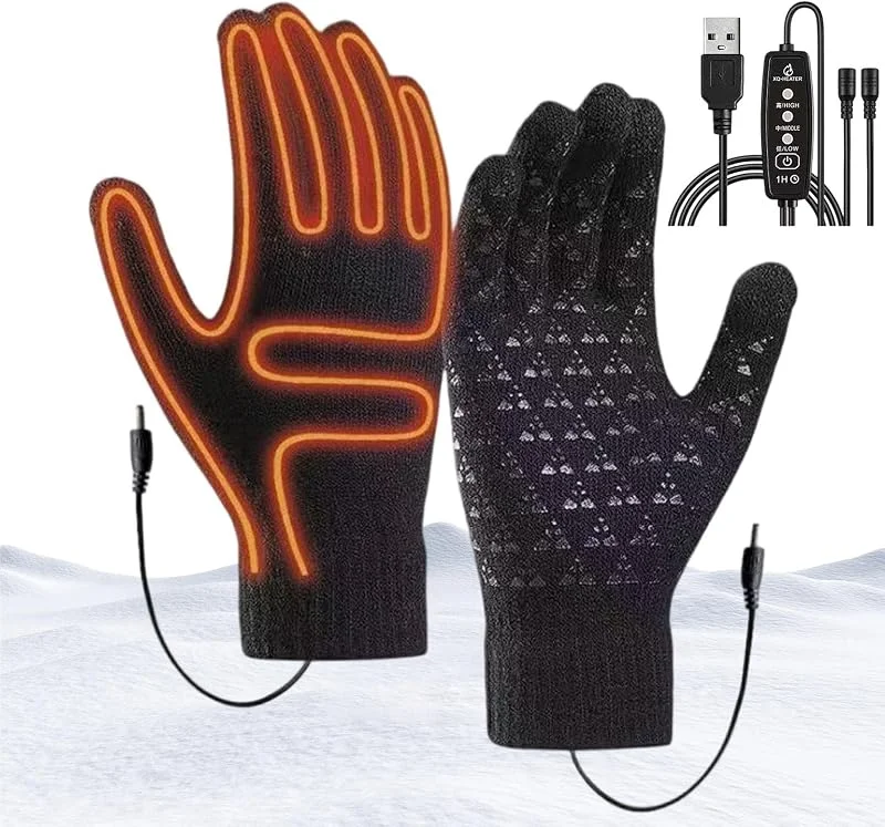 Guantes Calefactables USB Táctiles 3 Niveles de Calor Antideslizantes de — Cozinha e lar
